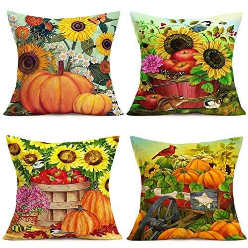 Set of 4 Vintage Animal Pillow Covers - Farmhouse Decor