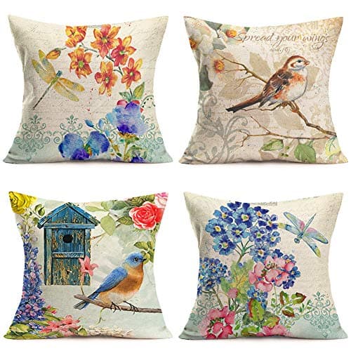 Set of 4 Vintage Animal Pillow Covers - Farmhouse Decor