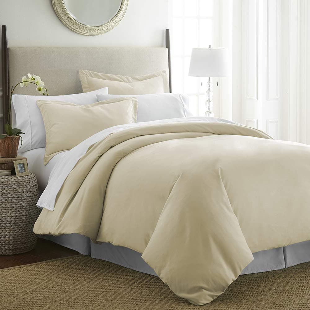 Simply Soft Linen Queen Duvet Cover Set, Cream