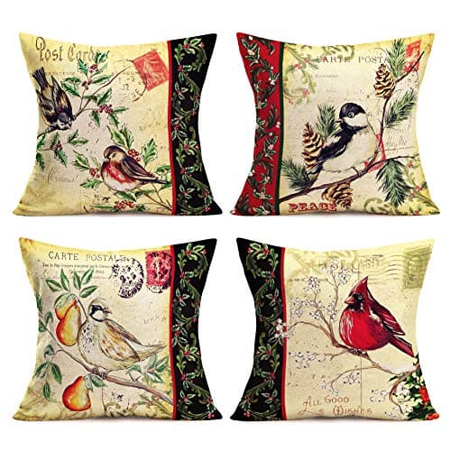 Set of 4 Vintage Animal Pillow Covers - Farmhouse Decor