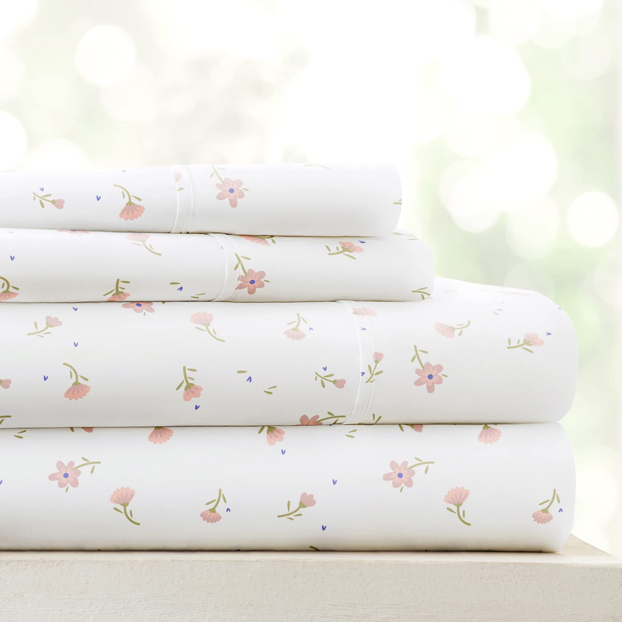 Oeko-TEX Certified Ultra Soft Linen Market Double-Brushed Patterned Microfiber Full Sheet Set - Soft Floral Pink
| Easy Care Oeko-TEX Certified Linen Market Double-Brushed Patterned Microfiber Full 4 Piece Sheet Set - 16" Deep Pocket Full Size
| Oek