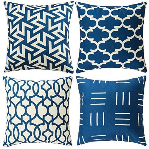 Tosewever Spring Floral Throw Pillow Covers - 18x18 Inches, Set of 4 for Couch & Home