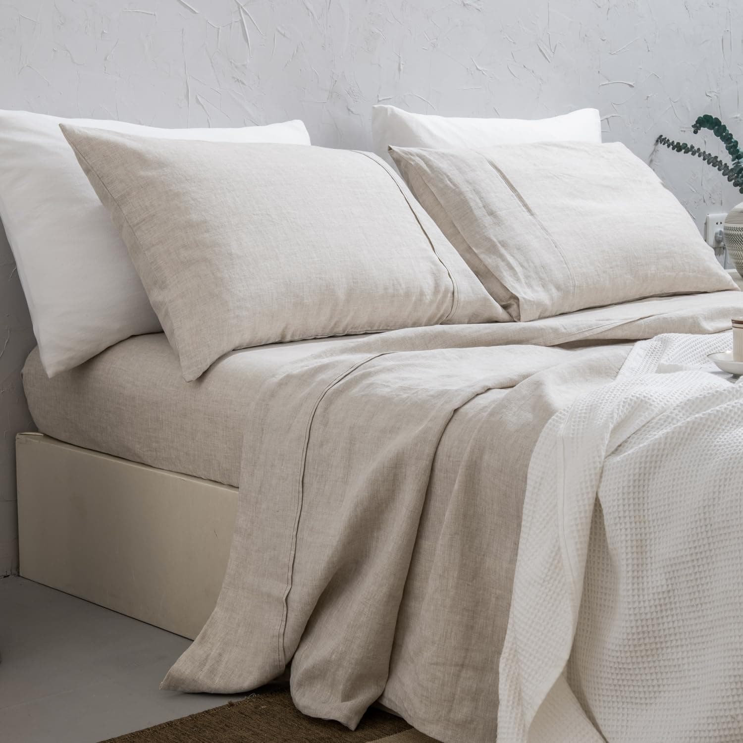Meadow Park 100% Washed French Linen Sheet Set - California King