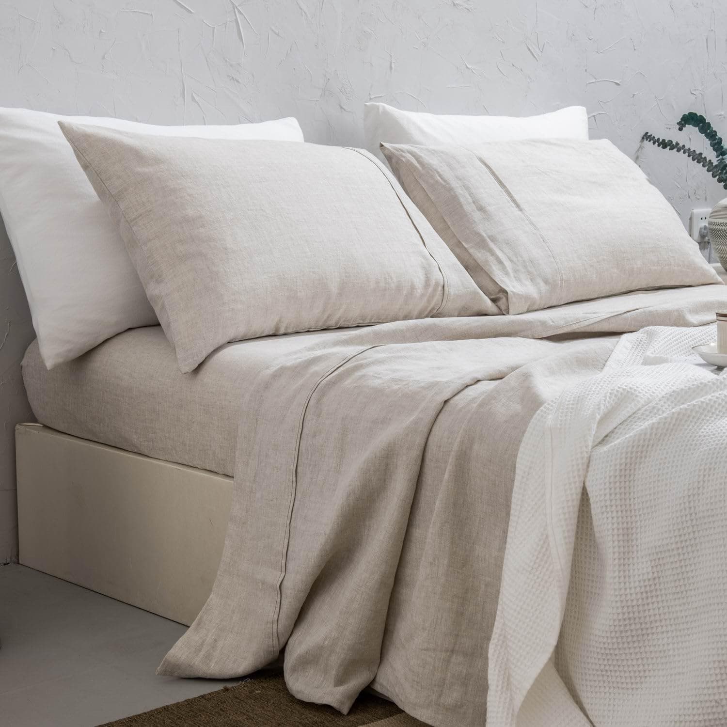 Meadow Park 100% Washed French Linen Queen Sheet Set
