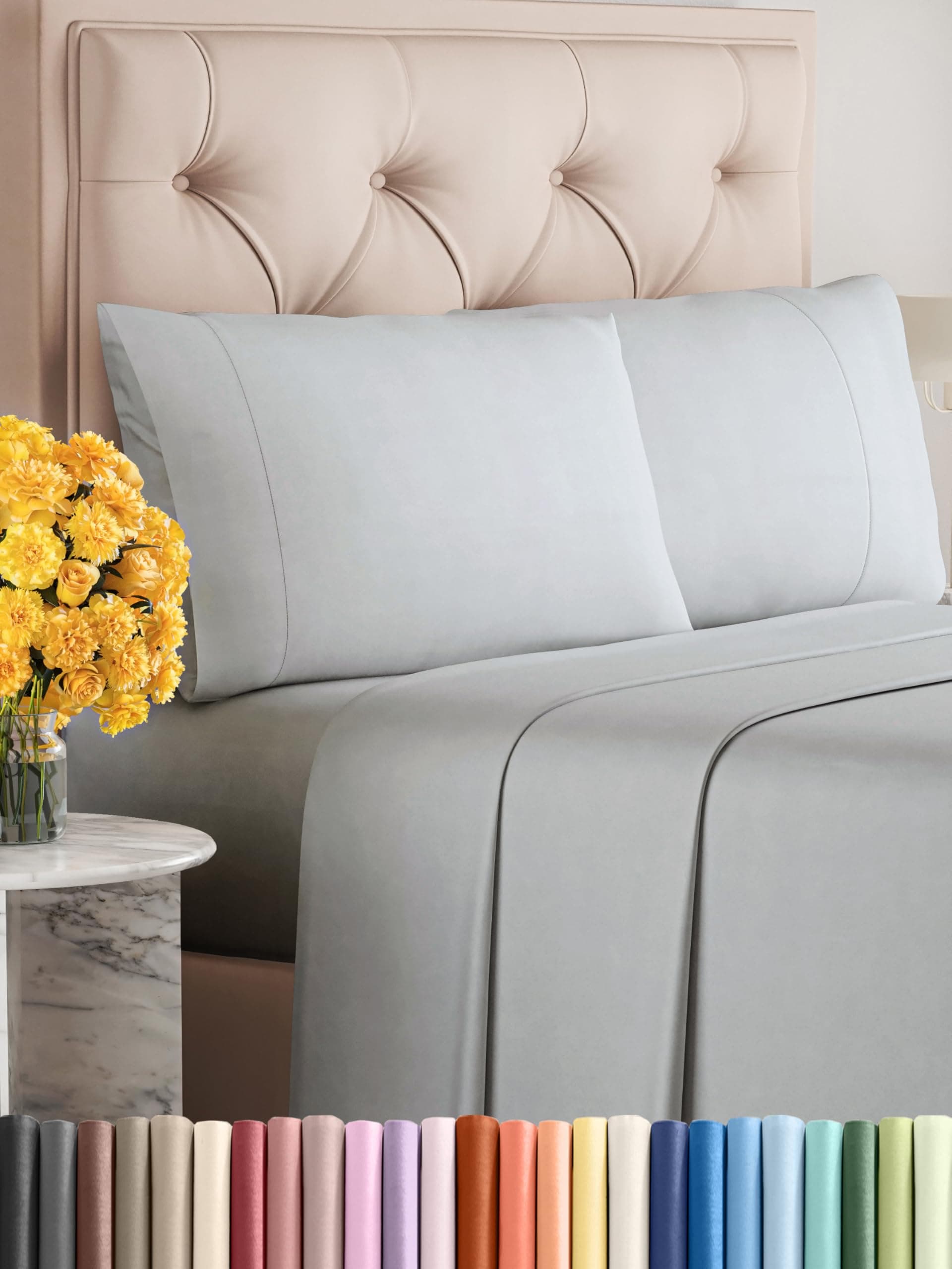 Extra Soft, Cooling Full Size Bed Sheets - Sleepy Town Brushed Microfiber Deep Pocket Set