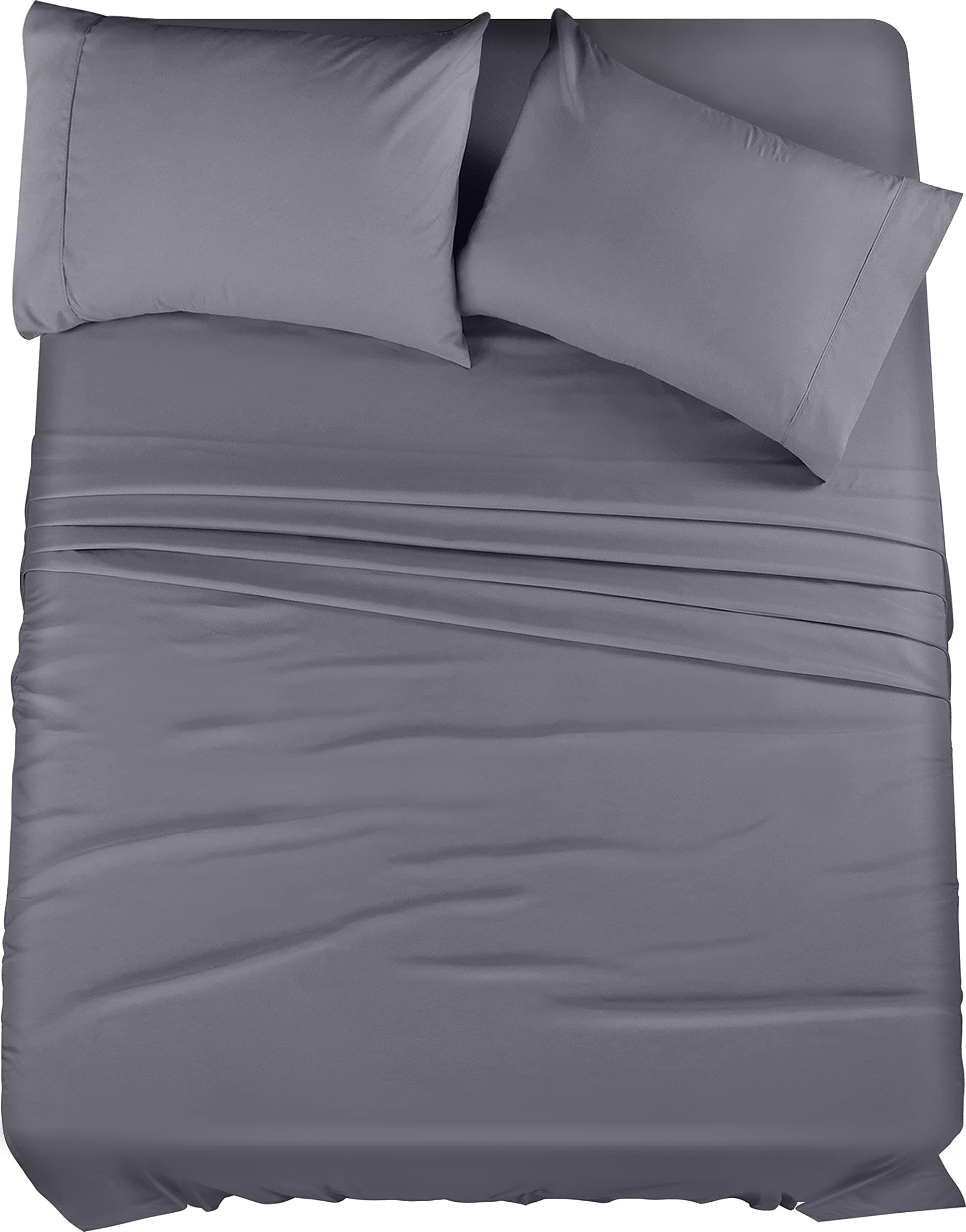 Utopia Bedding Queen Size Brushed Microfiber Sheets - Grey