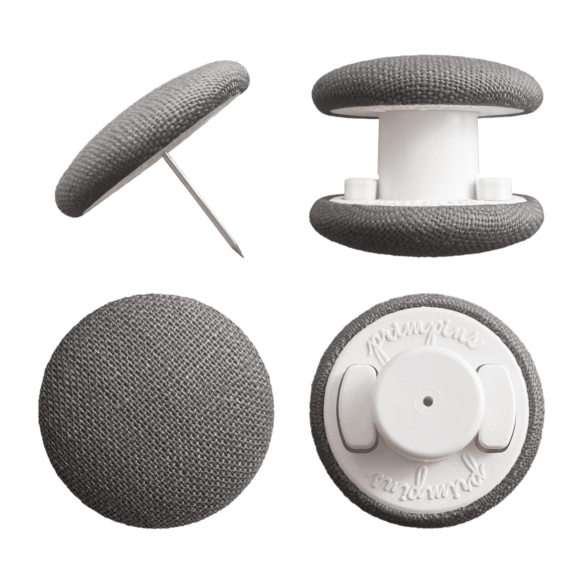 Dark Grey Classic Linen Duvet Clips - 20 Colors, Double Sided Pin Fasteners