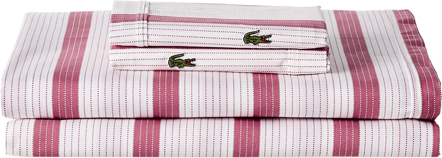 Lacoste Cotton Sheet Set - Baroque Rose, Queen Size