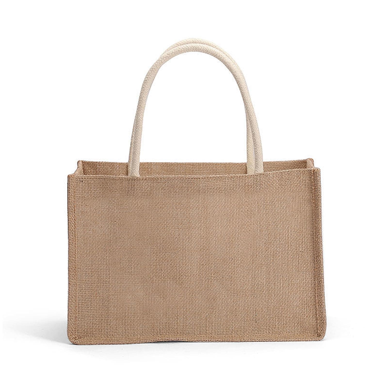 Reusable Jute Tote Bags for Women, Ideal for Printing and Embroidery