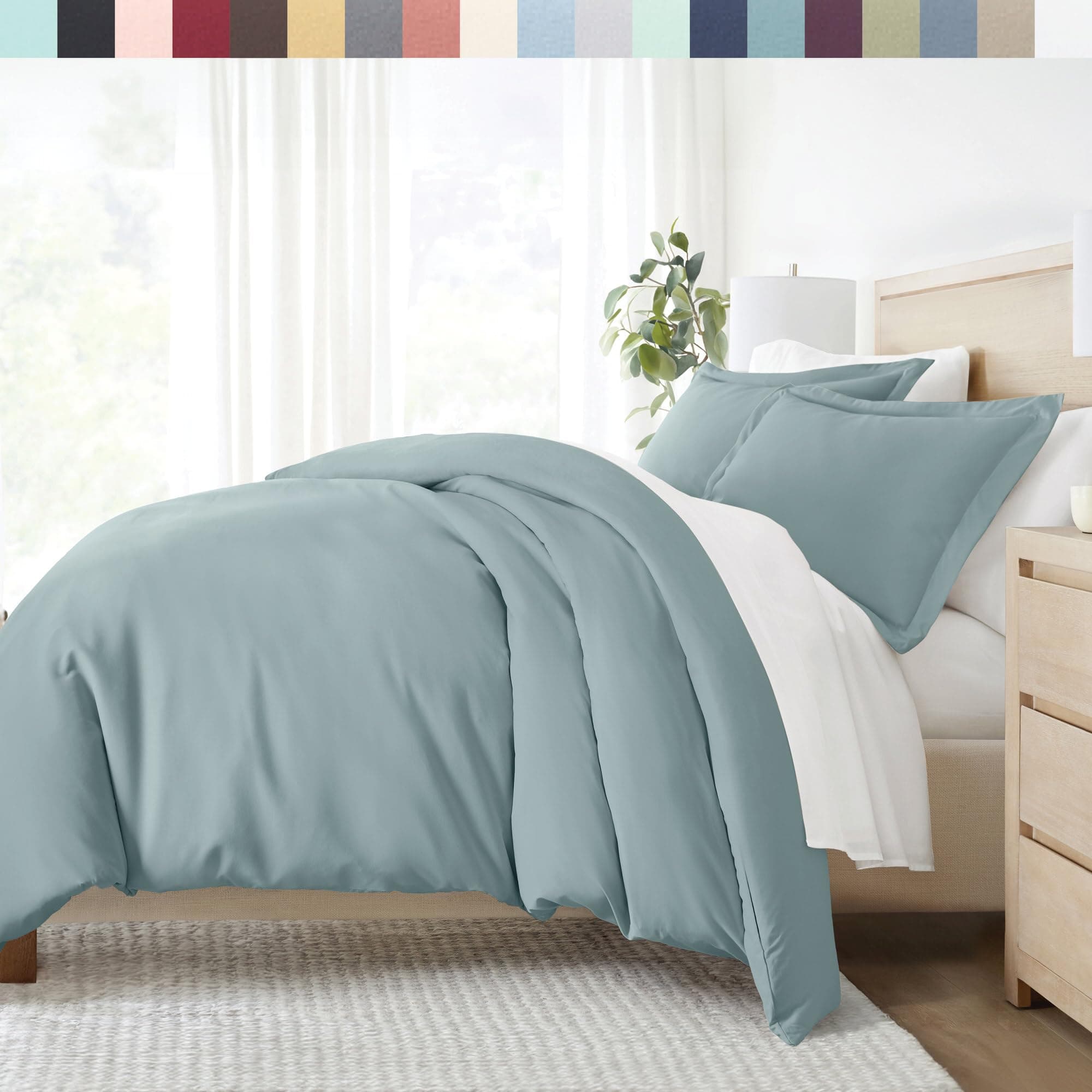 Linen Market Queen Duvet Cover & Shams - Light Gray, Unmatched Softness & Elegant Prints