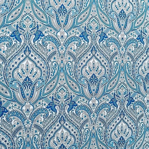 Vintage Flower Printed Full Size Bed Sheet Set with 15 Deep Pocket - 4 Piece Microfiber Patterned Sheet Set