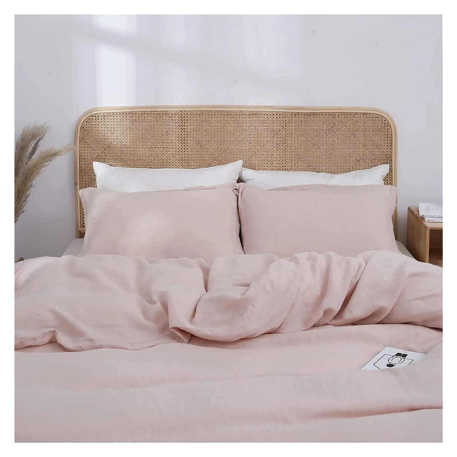 Natural French Washed 100% Linen Queen Comforter Set & Sheet, MM-102