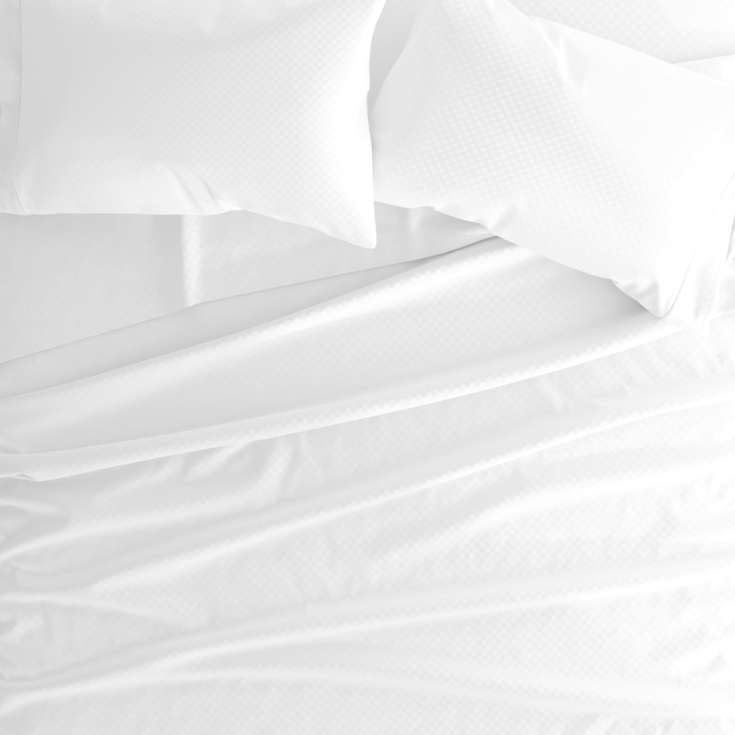 White Linen Market Embossed Checked 4-Piece Sheet Set, California King