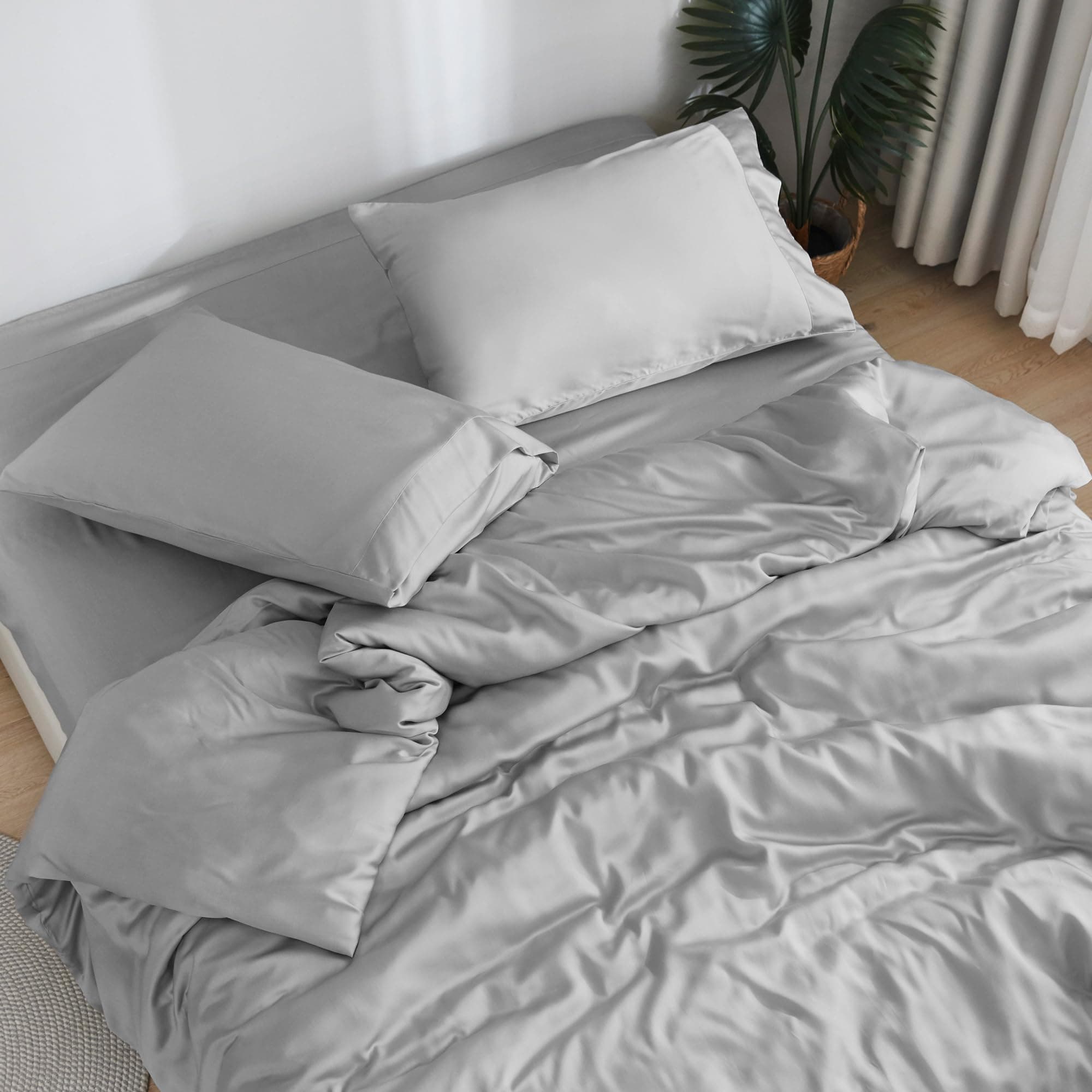 DOZ King Sheet Set, 100% Bamboo Viscose, Organic, Buttery Soft, Cooling, High GSM, Deep Pockets