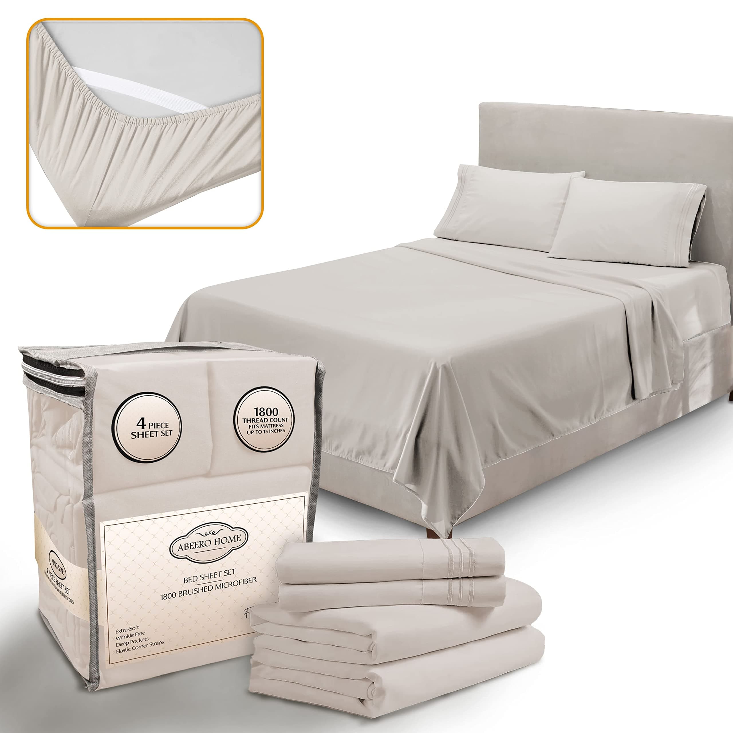 Luxury Hotel Quality Cooling Queen Size Sheet Set