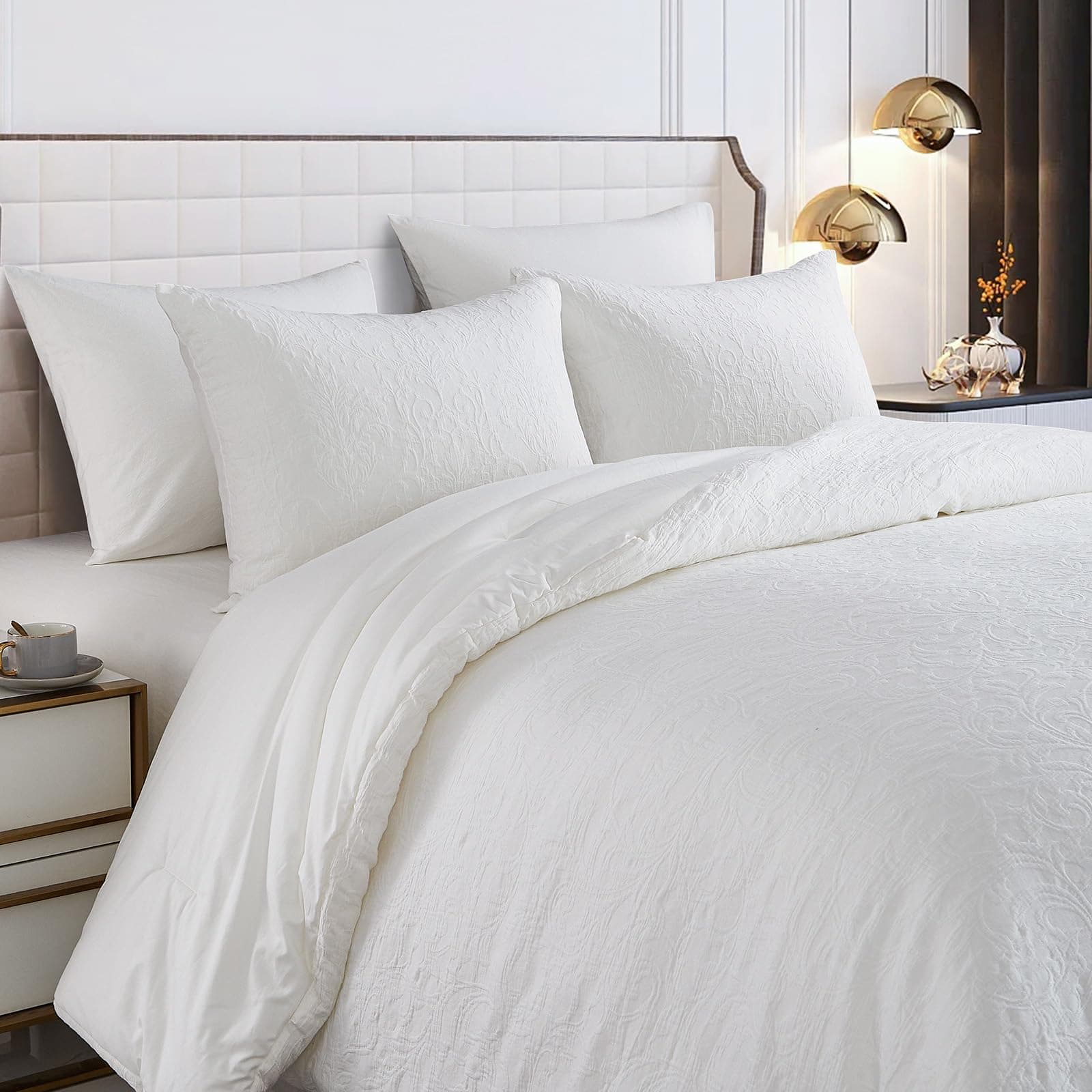 Vintage Stone Washed Cotton Queen Comforter & Pillowshams Set