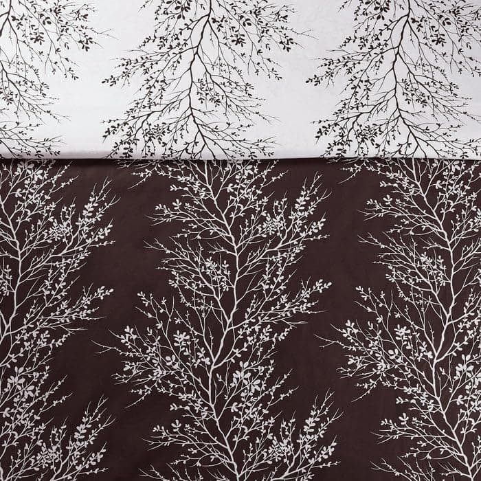 Spirit Linen 6pcs Queen Comforter Set - Cozy Microfiber with Foliage (Grey)