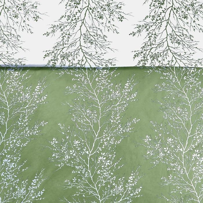 Spirit Linen 6pcs Queen Comforter Set - Cozy Microfiber with Foliage (Grey)