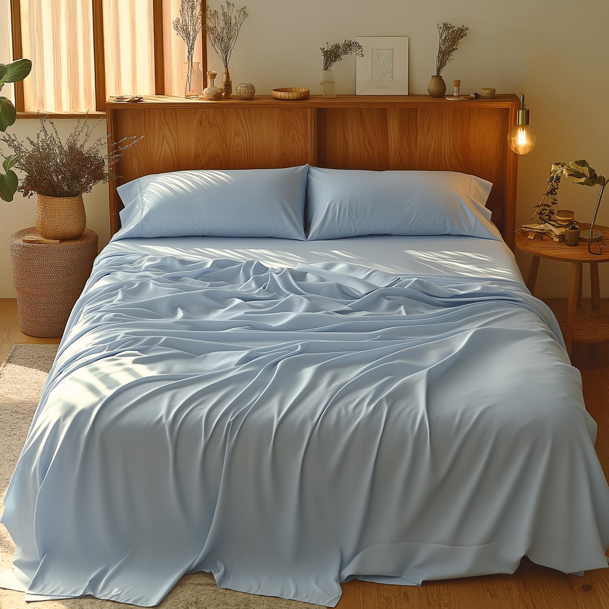 Deluxe Queen Size Microfiber Sheet Set - Soft, Breathable, Hotel Luxury, Deep Pocket, Fade Resistant