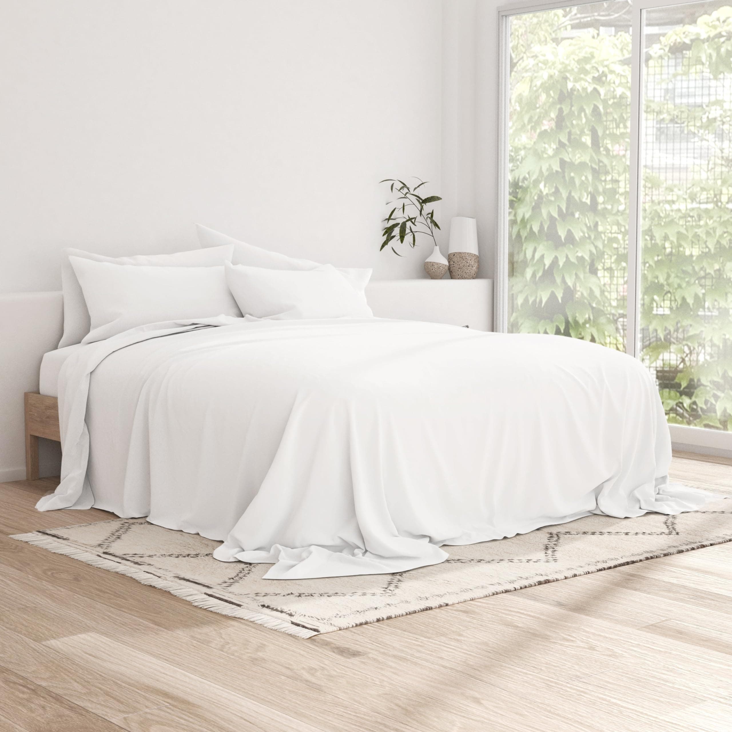 4-Piece Linen Market Sheet Set: Ultra Soft Microfiber Bedding