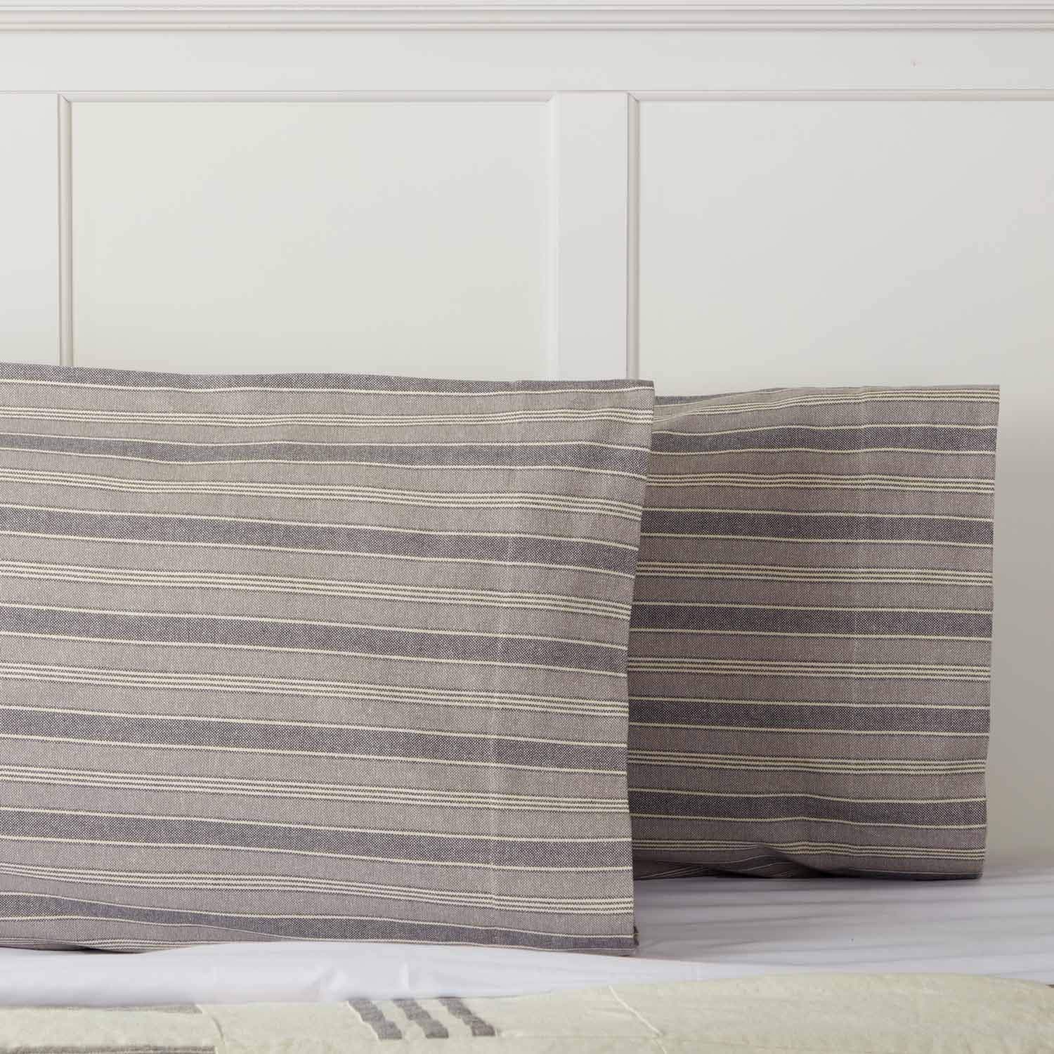 Gray Gables King Size Pillow Cases, Set of 2, Vintage Farmhouse Style