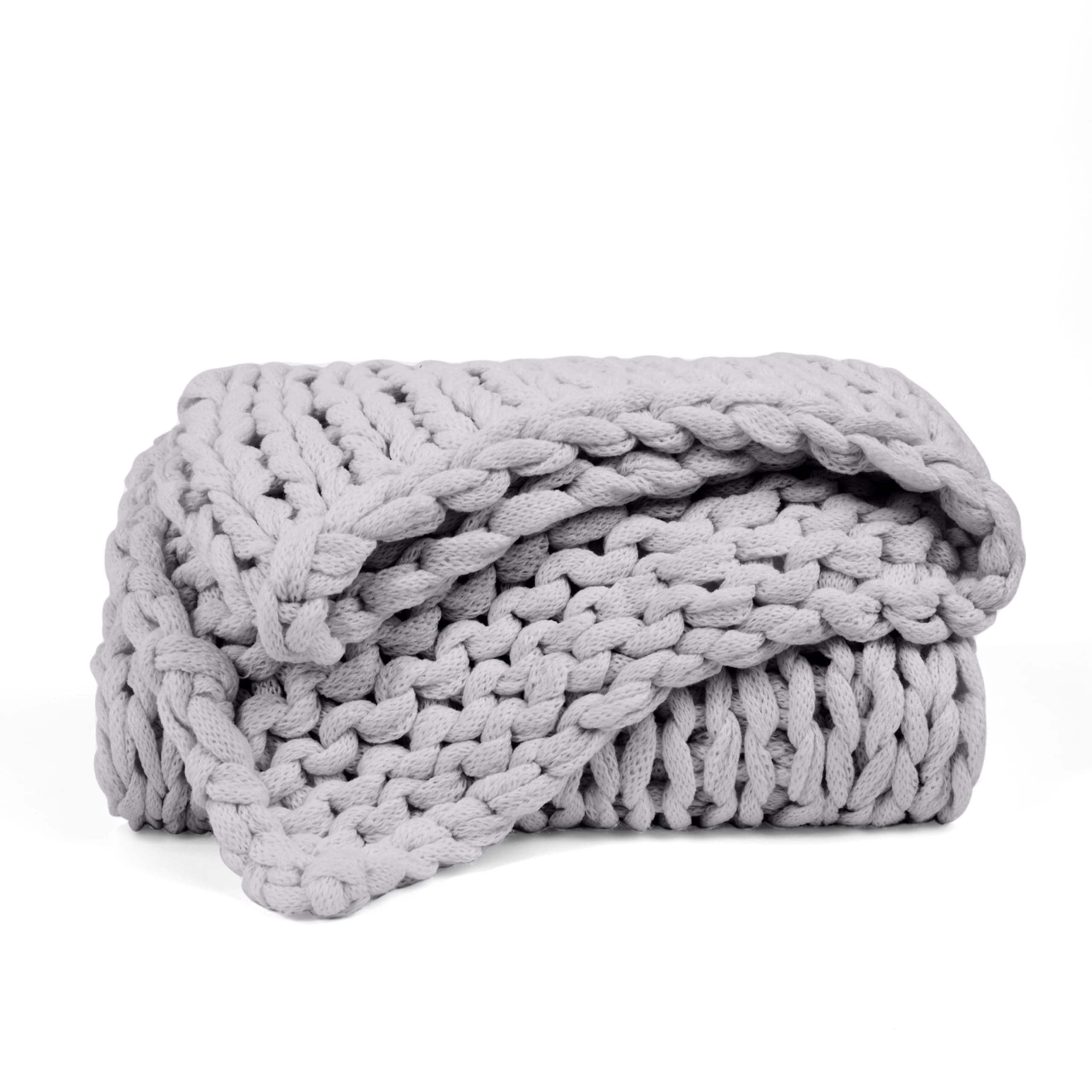 Chunky Knit Throw Blanket - Hypoallergenic - Cozy Home Accent