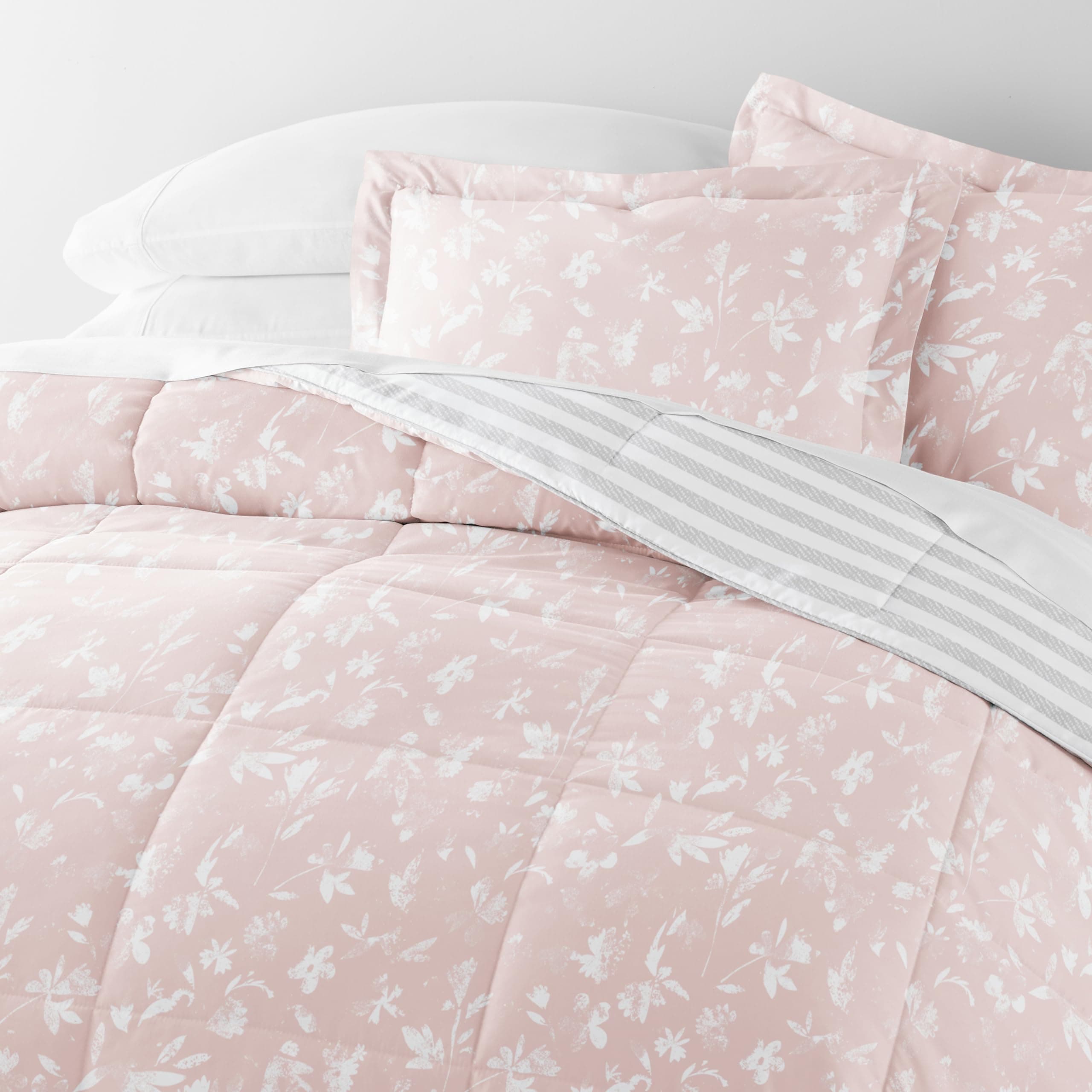 Linen Market Reversible Twin/Twin XL Comforter Set - Soft & Lightweight Down Alternative