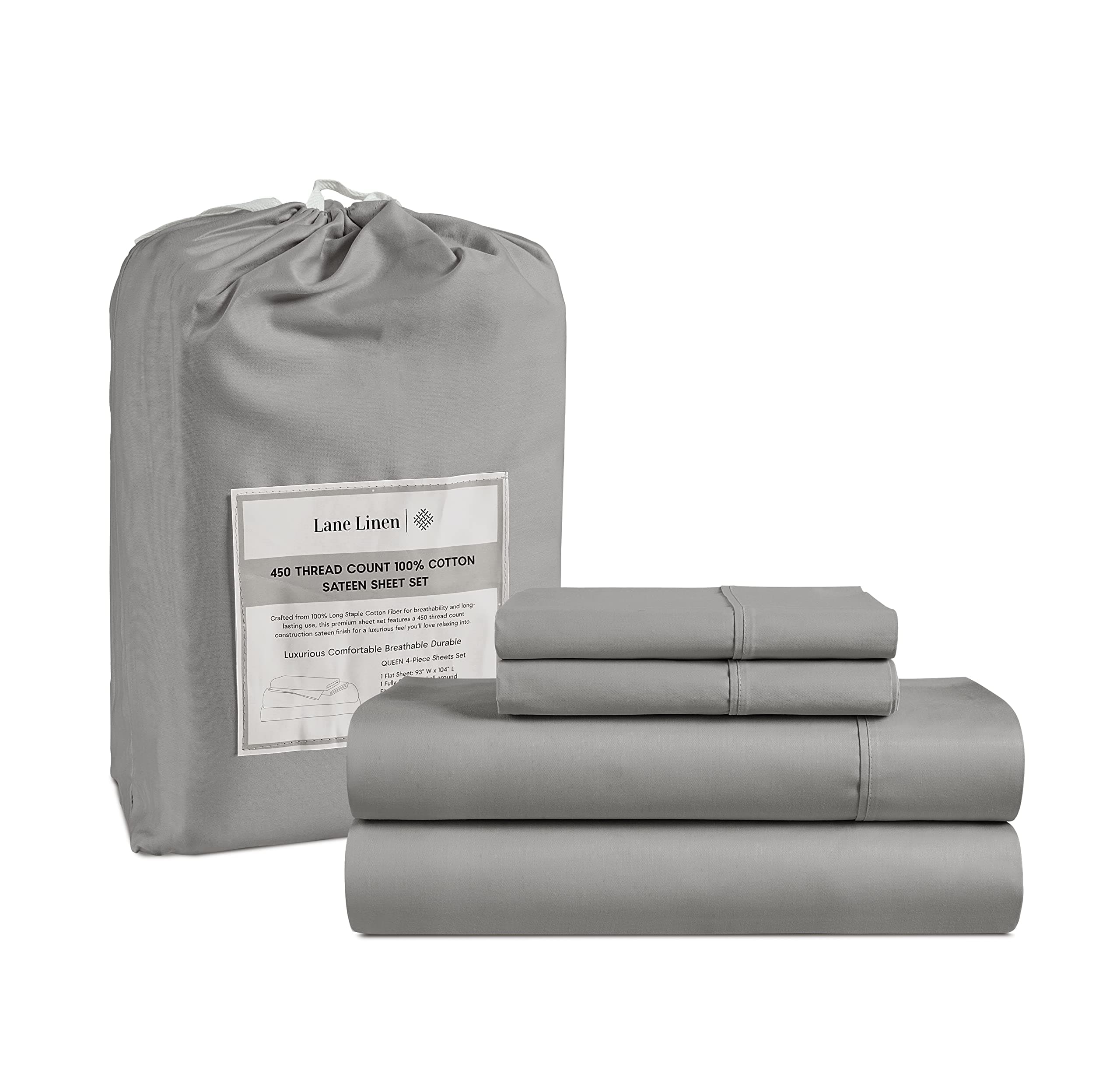 LANE LINEN King Size Sheets Set - 4 Pc King Bed Sheets