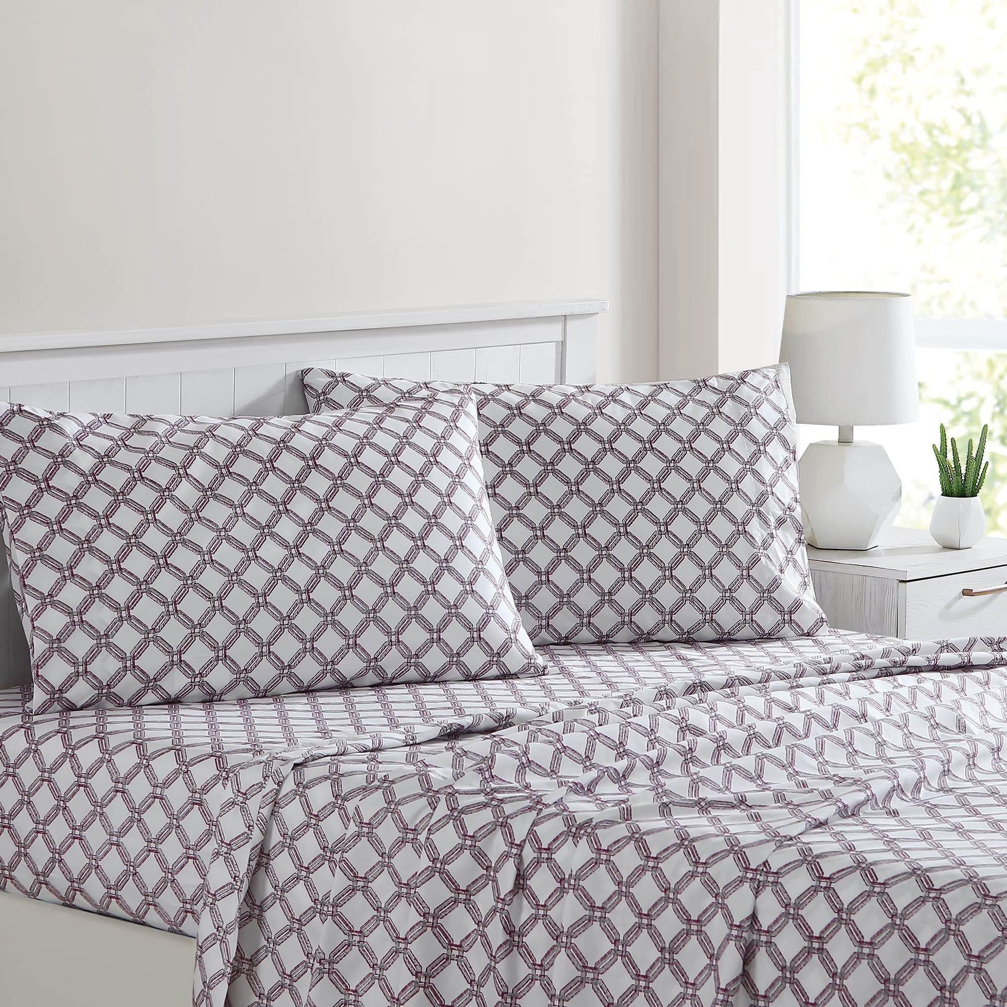 Modern Threads 4-Piece Printed Bedding Set with Extra Soft Sheets - Full Size