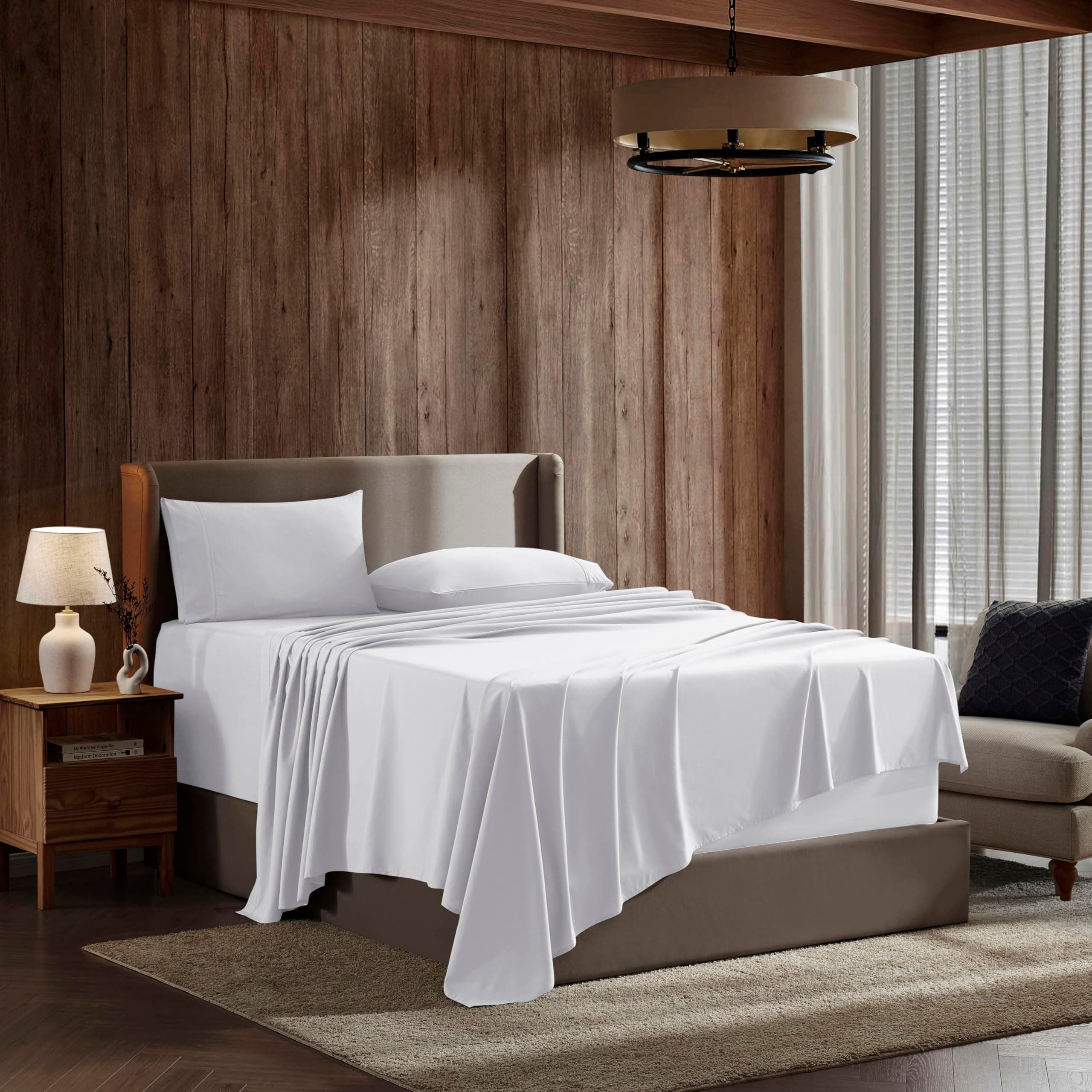 Nestl Queen Sheet Set - 4PC Deep Pocket, Hotel Luxury Sheets