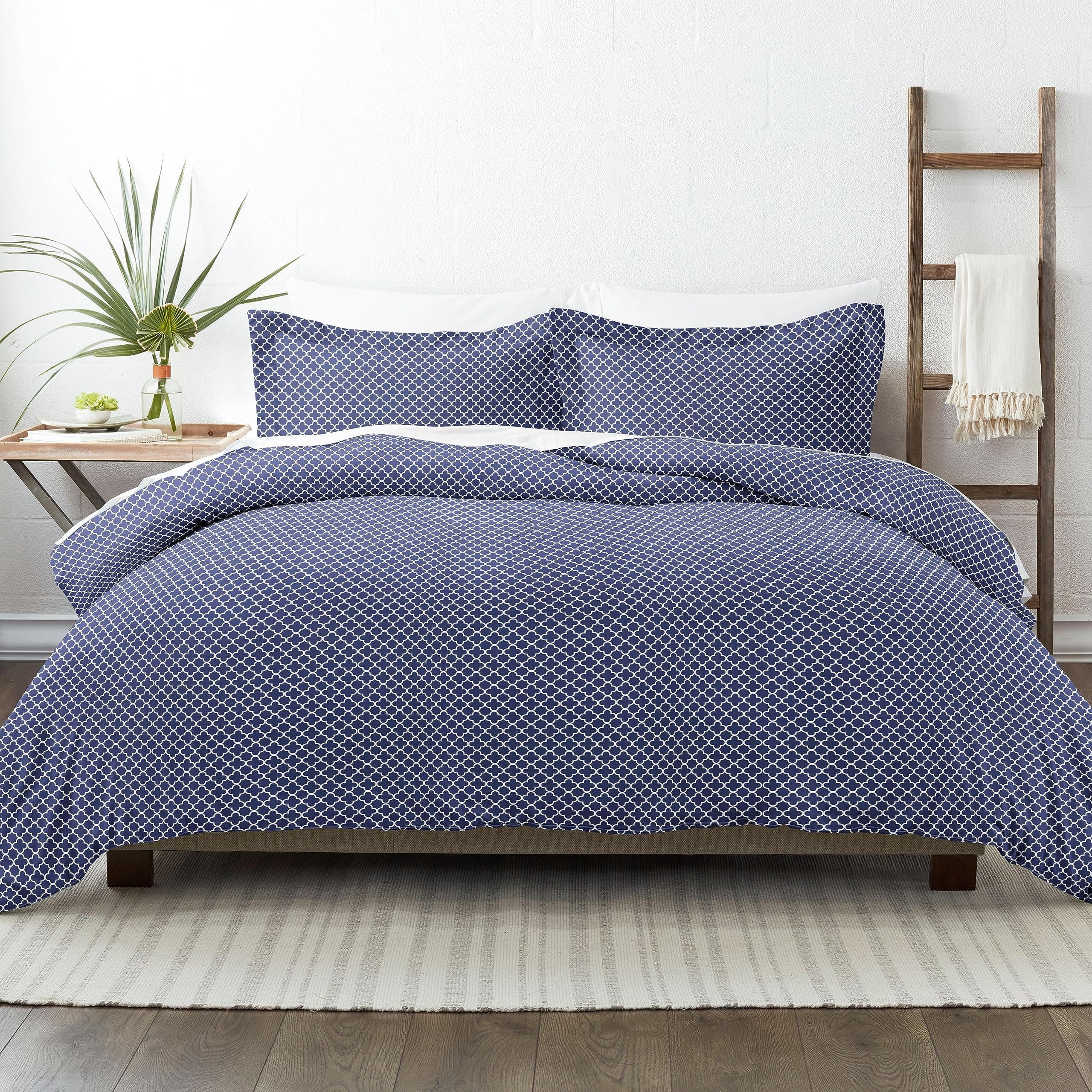 Navy Linen Duvet Cover Set - Hotel-Like Comfort & Softness for Dreamy Bedroom