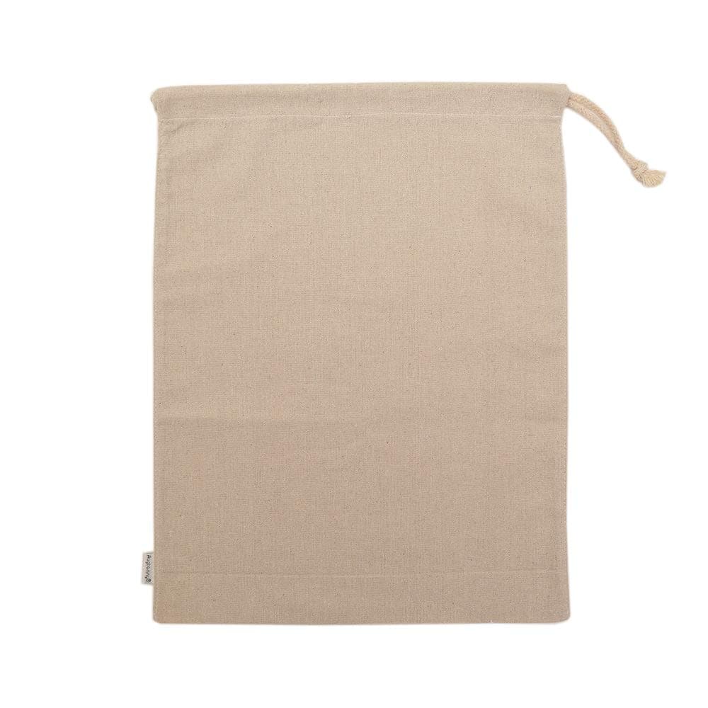 14x17.5 Inch Cotton/Linen Muslin Produce Bags with Drawstring, 6-Pack