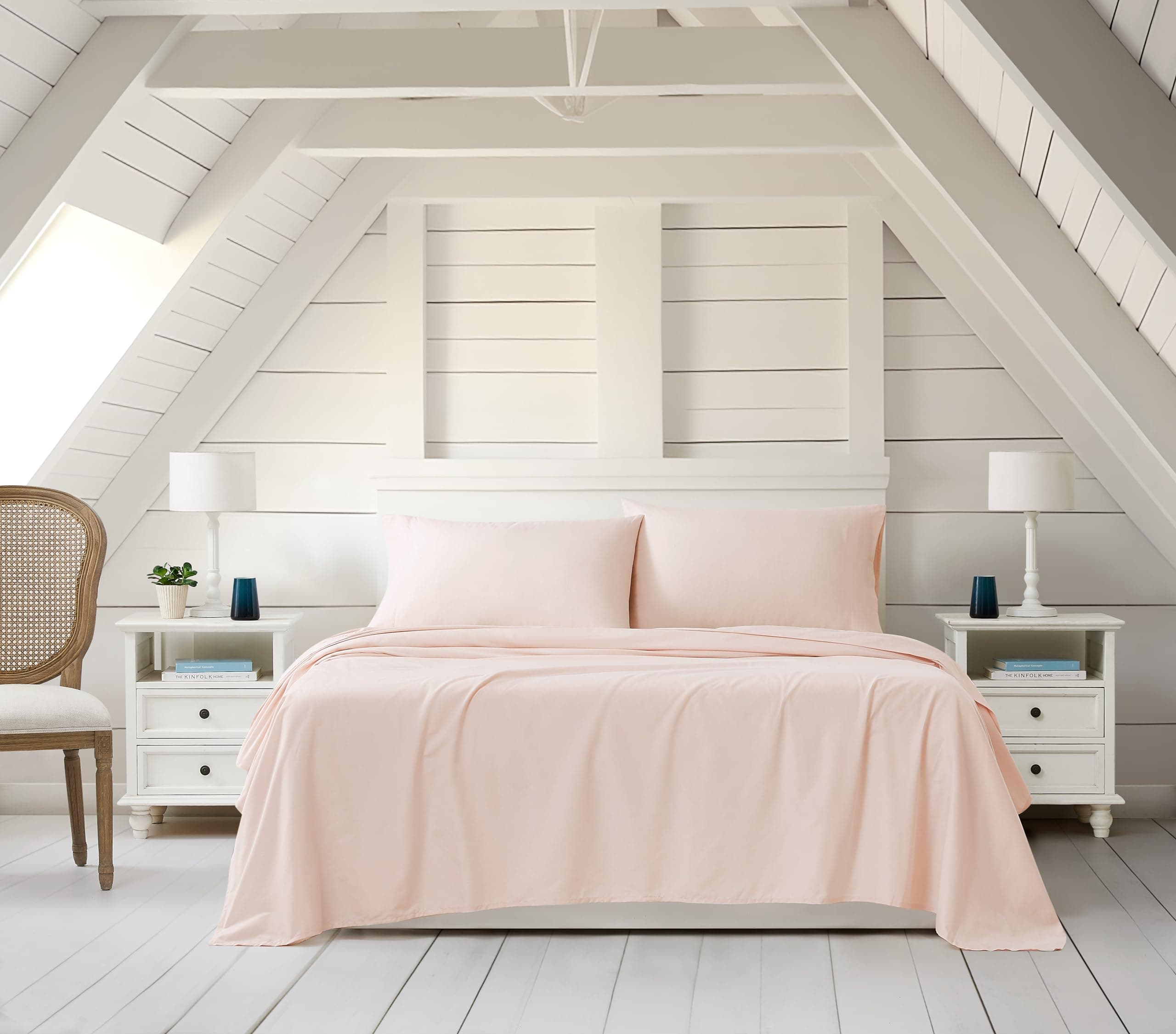 Blush Luxury Linen Cotton Full Sheet Set