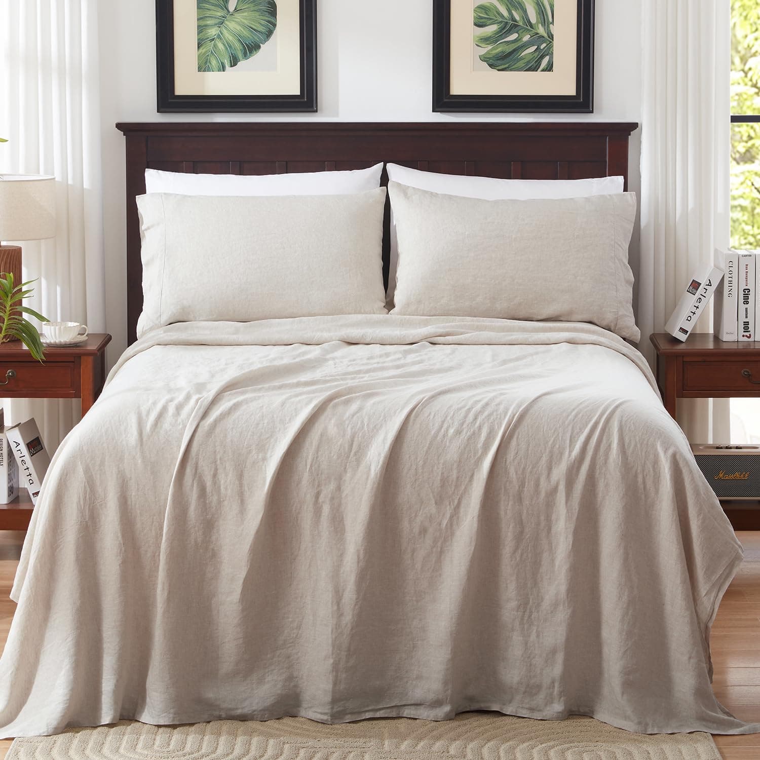 100% French Natural Linen Flax Bedding 4pc Set (full size)
