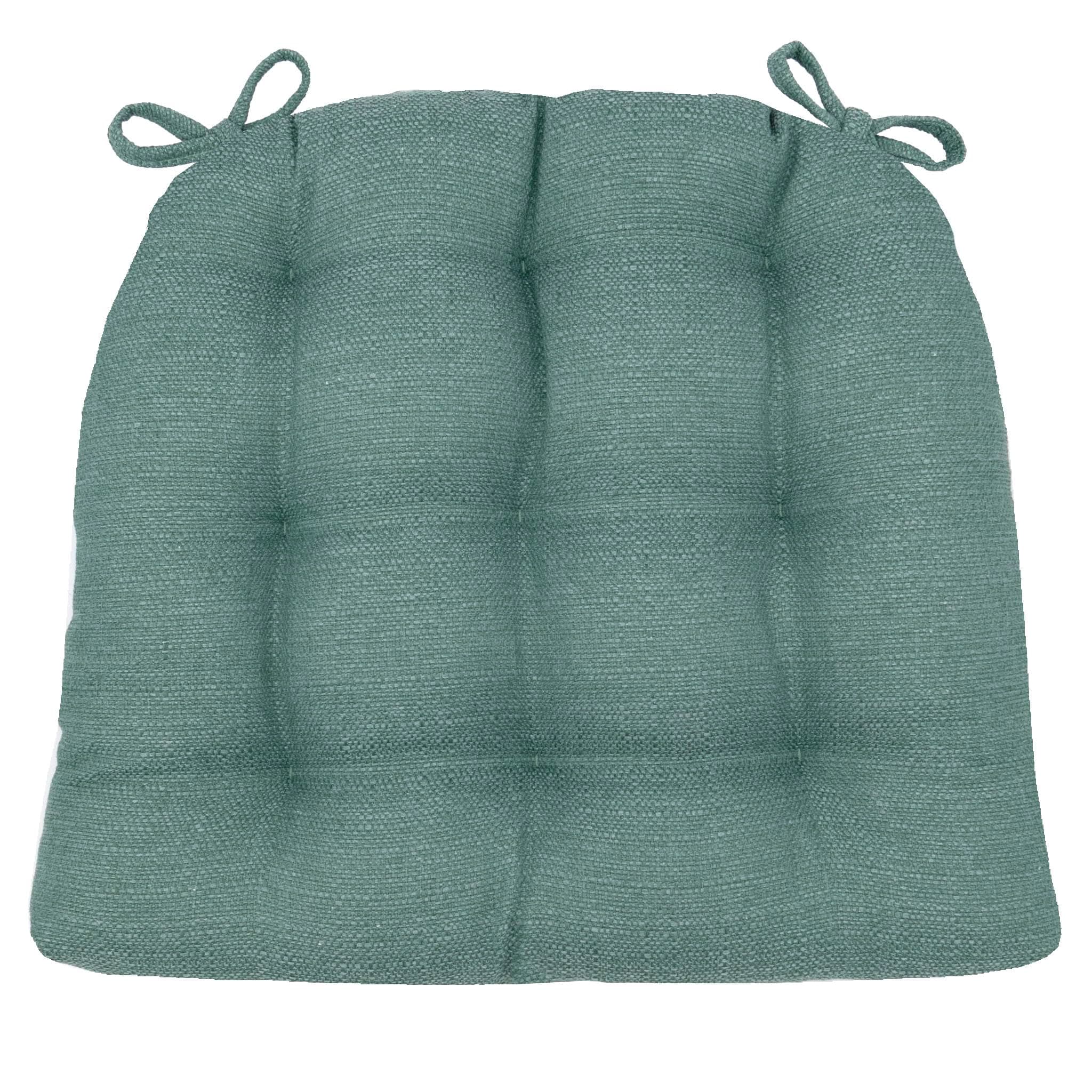 Bravo Seaglass Dining Chair Pad with Ties - Size Extra-Large - Reversible, Machine Washable